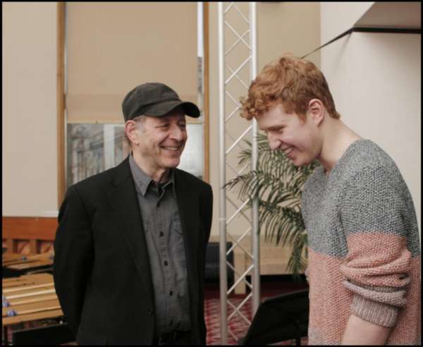 Donald Robinson meeting Steve Reich at Glasgow Royal Concert Hall 2013
