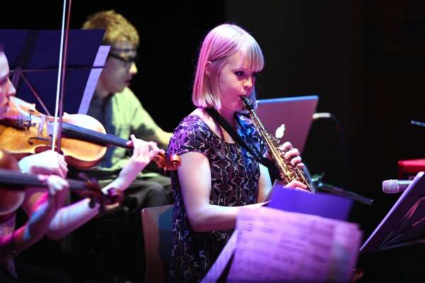 Helena Kay on saxophone 