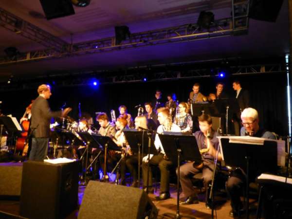 Artistic Director Andrew Bain leading the orchestra at London Jazz Festival, November 2014