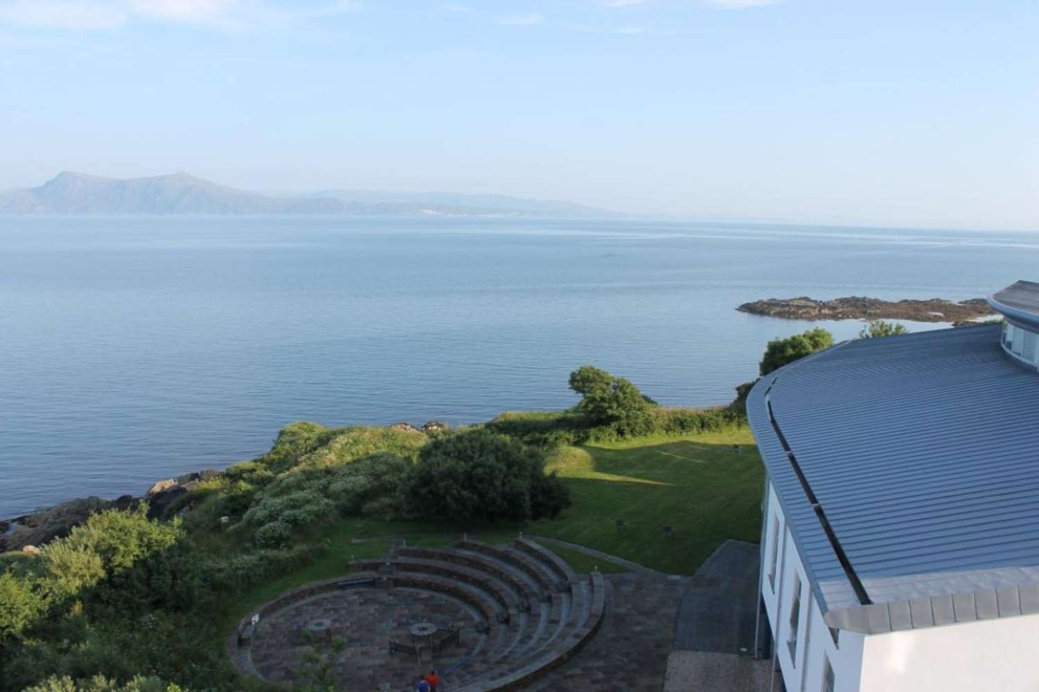 View over the amphitheatre at Sabhal Mor Ostaig on Skye