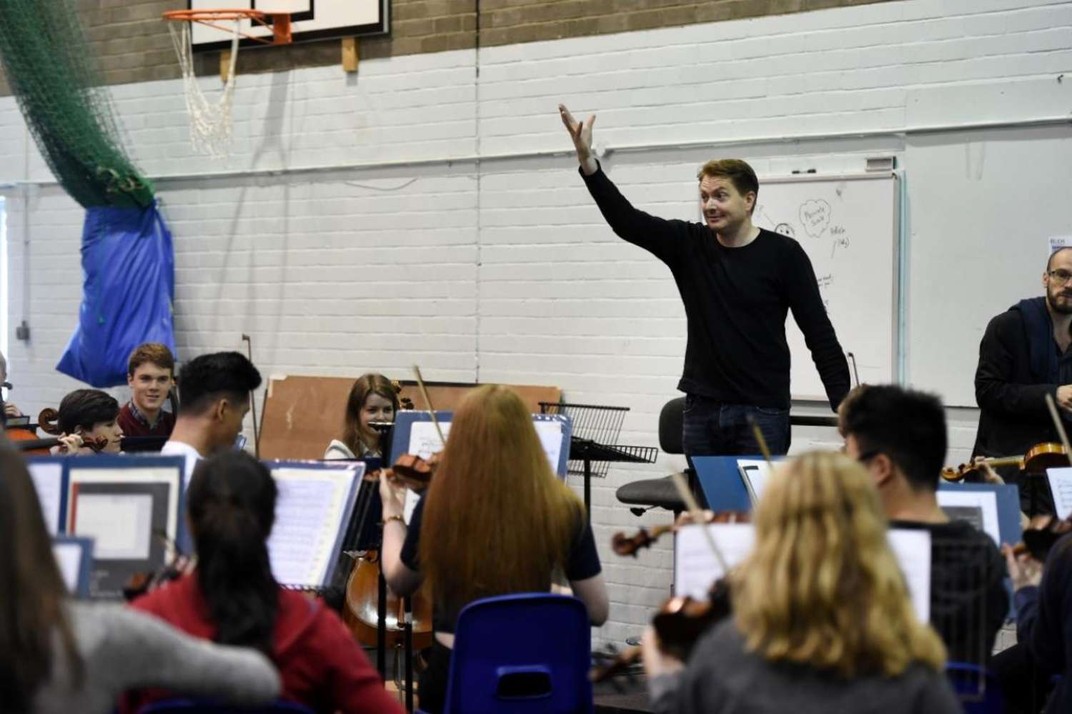 James Lowe with NYOS Senior Orchestra rehearsing at Strathallan 2016