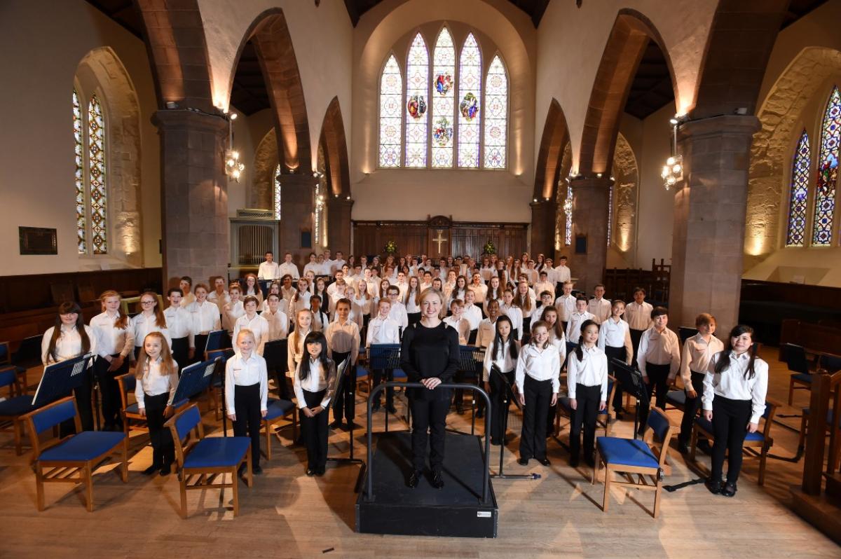NYOS Junior Orchestra with conductor Holly MAthieson at Greyfriars Kirk, Edinburgh in July 2015