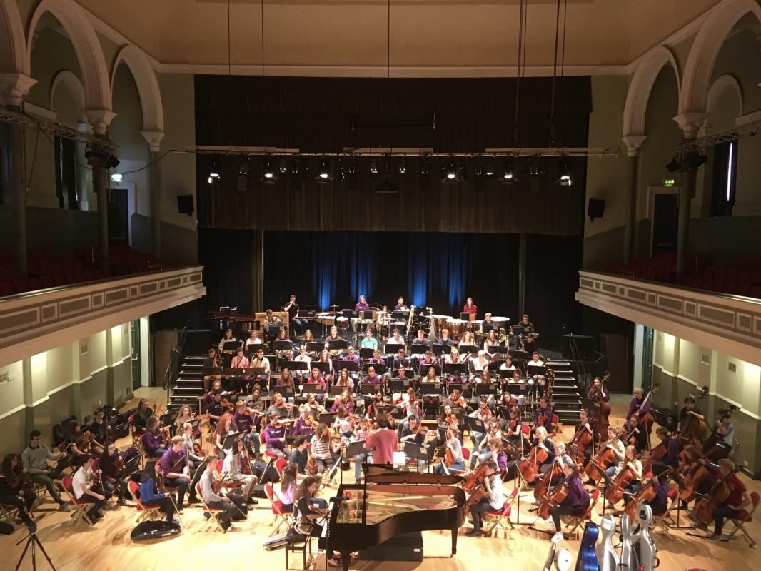 Final rehearsal with pianist Sarah Ayoub at Stirling\'s Albert Halls before a sold out performance on 20 July 2017.