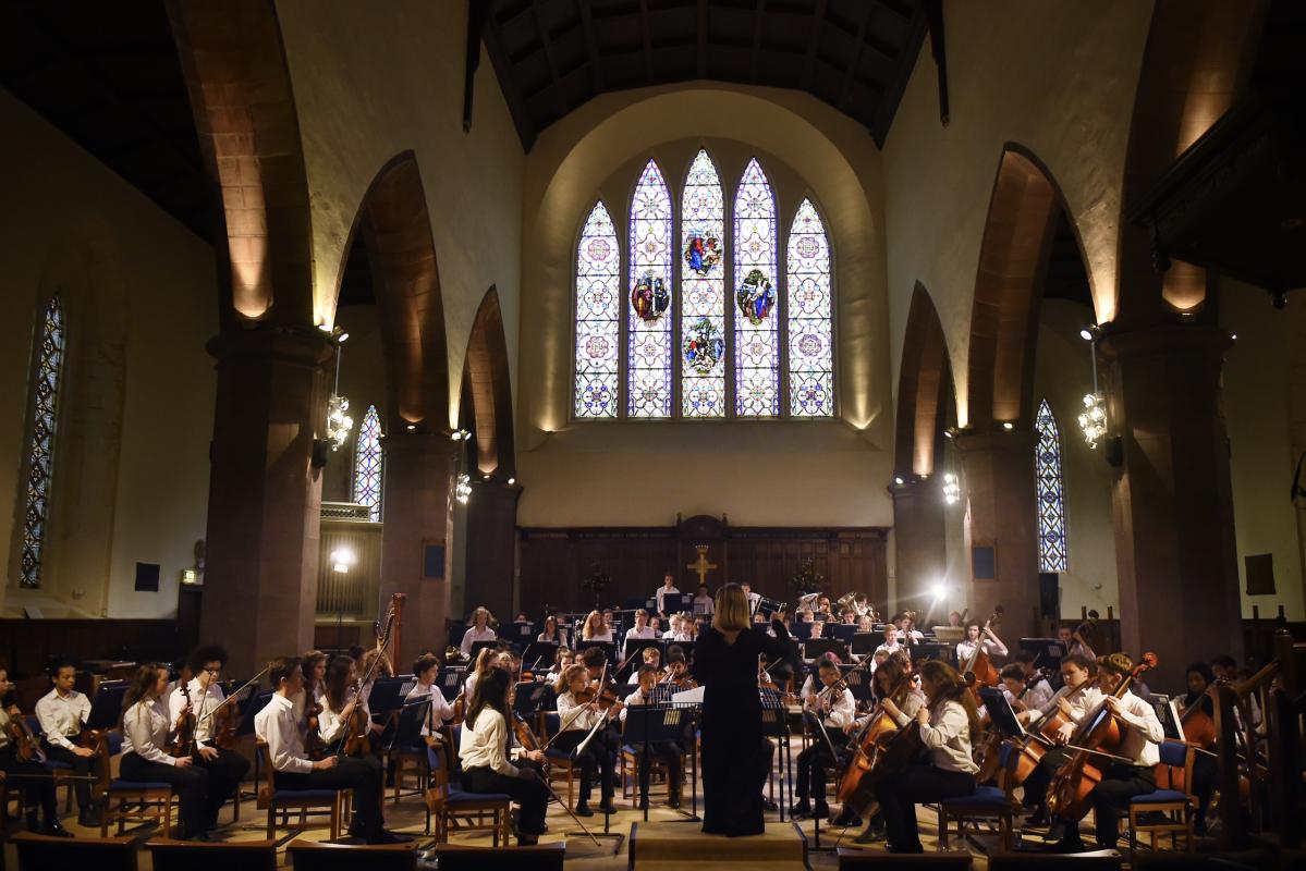 A beautiful venue with lovely acoustics. NYOS Junior Orchestra performing at Greyfriars Kirk with conductor Holly Mathieson 15 July 2017