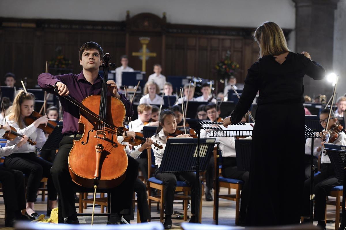 Soloist and former NYOS Symphony Orchestra principal cellist Findlay Spence performs a beautiful rendition of Kabalevsky\'s Cello Concerto No.1