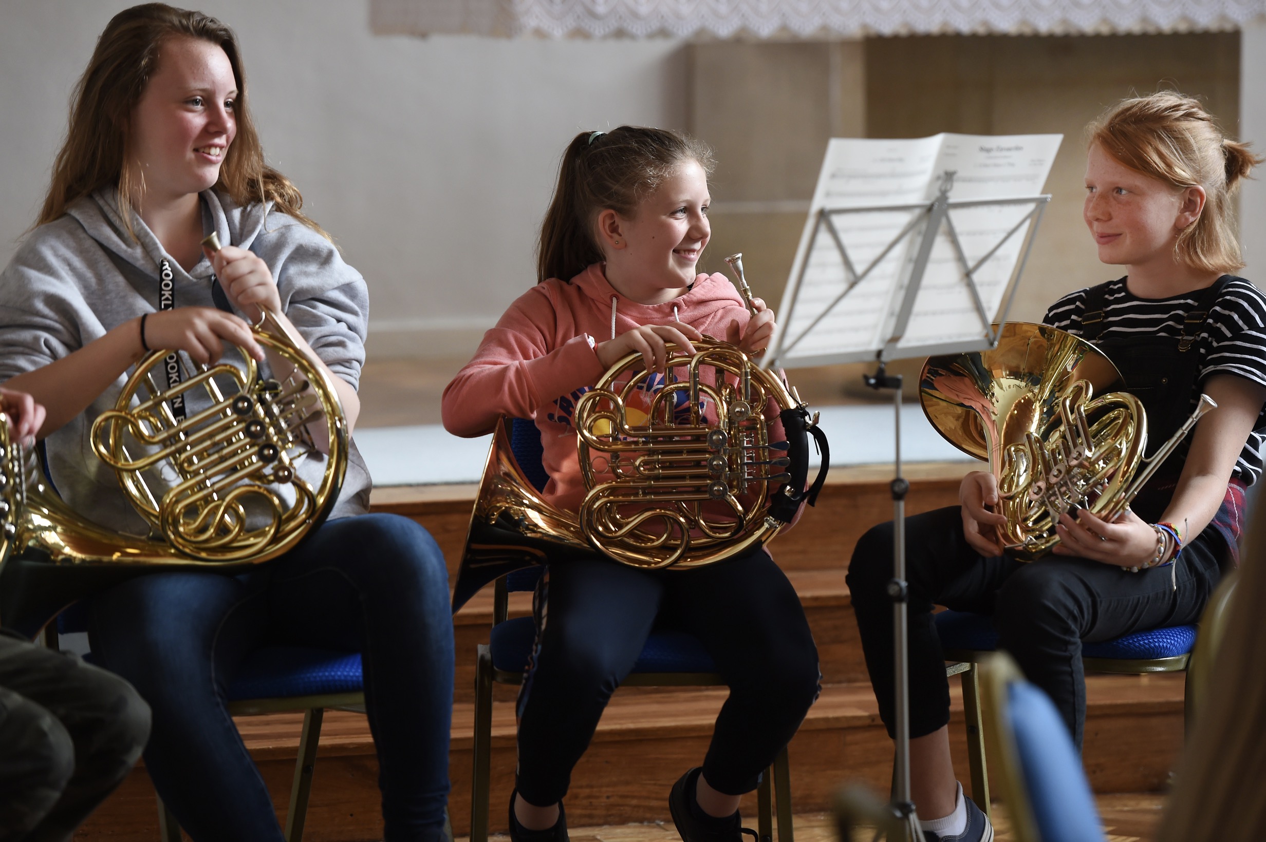 French Horns at Brass Training Ensemble 2018