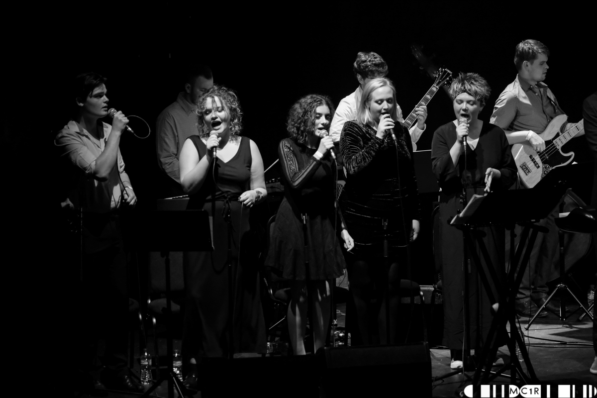 NYOS Jazz vocalists performing at Ironworks Venue, Inverness, July 2018. Photography by Roddy McKenzie