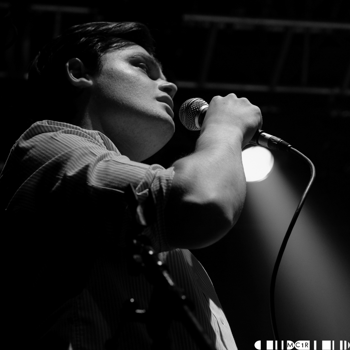 Jazz vocalist Alexander Lyons performing at Ironworks Venue, Inverness, July 2018. Photgraphy by Roddy McKenzie
