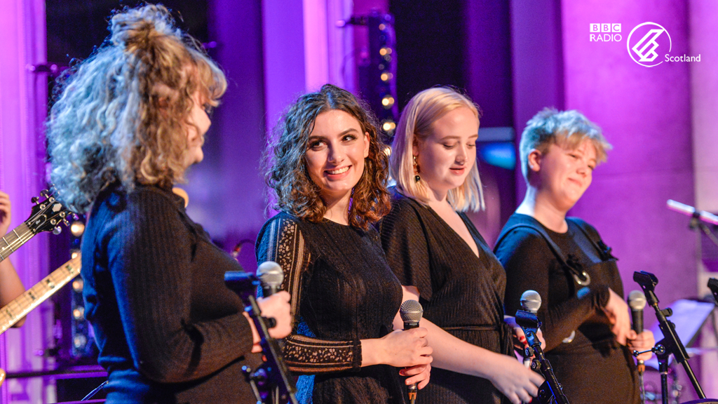 Jazz vocalists performing at BBC Radio Scotland\'s Jazz Nights at the Quay, October 2018. Photograph by Karen Miller, courtesy of BBC Scotland